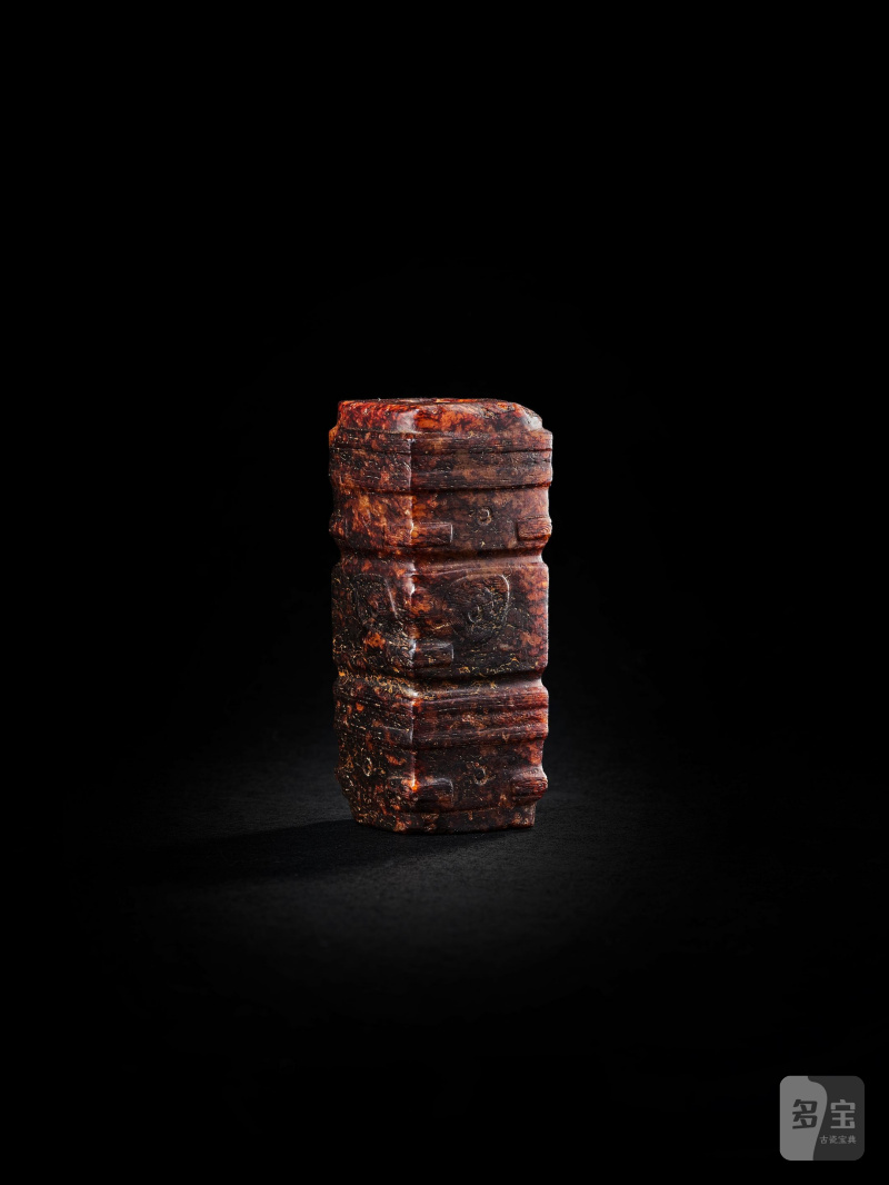 新石器時代　小玉琮 | A SMALL JADE CONG
